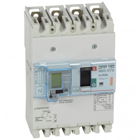 420073 LEGRAND DPX3160 mag+dif 4P 63A 25kA