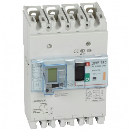 420076 LEGRAND DPX3160 mag+dif 4P 25kA 125A