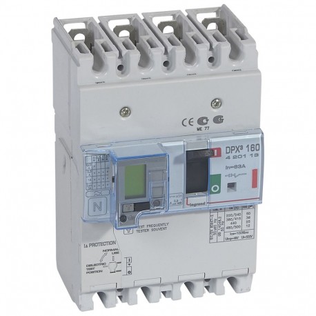 420113 LEGRAND DPX3160 mag+dif 4P 63A 36kA