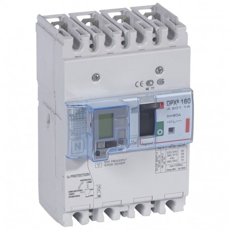 420114 LEGRAND DPX³160 mag+dif 4P 80A 36kA