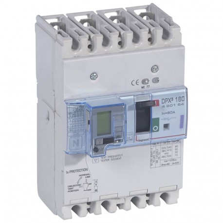 420154 LEGRAND DPX³160 mag+dif 4P 80A 50kA