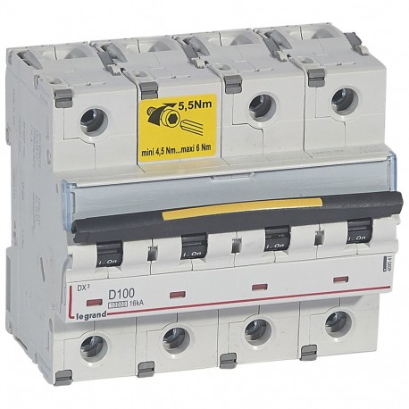 409541 LEGRAND MAGNETE DX3 10/16kA D 4P 100A