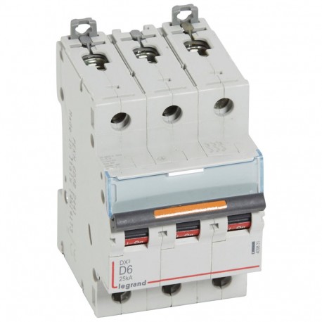 409831 LEGRAND AIMANT DX3 25kA D 3P 6A