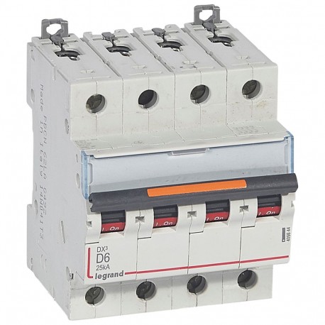 409844 LEGRAND MAGNET DX3 25kA D 6A 4P