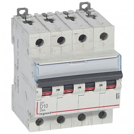 409845 LEGRAND MAGNET DX3 25kA D 4P 10A