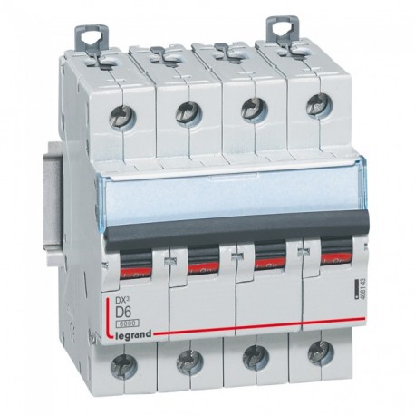 408143 LEGRAND MAGNETE DX3 6/10 KA D 4P 6A