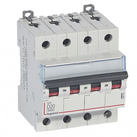408148 LEGRAND MAGNETE DX3 6/10 KA D 4P 20A