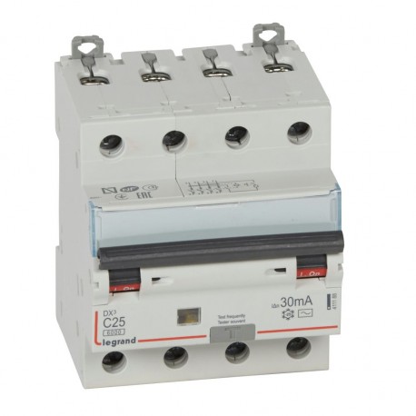 411188 LEGRAND MAGNET CO DX3 4P 30mA C25