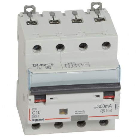 411204 LEGRAND MAGNET DIFFER DX3 4P 300mA C10