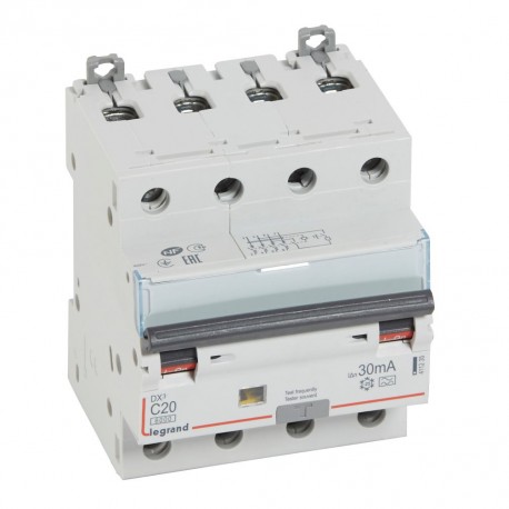 411235 LEGRAND MAGNET DIFFER DX3 4P 30mA C20