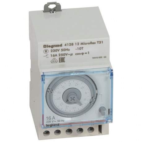 412812 LEGRAND INT.HOR.ANALOGICO/SR/D/1X16/3MOD