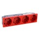 077274 LEGRAND MO-BASE 4X2P+T RO AUTO