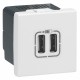 077594 LEGRAND MO-BASE 2XUSB 2M BLANC