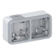 069672 LEGRAND PL-COMP SUP BOX 2ELE HOR GREY