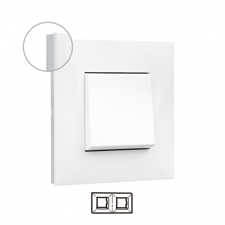 741012 LEGRAND VN-PLACA 2ELE BLANCO/CROMO