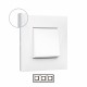 741013 LEGRAND VN-PLACA 3ELE BLANCO/CROMO
