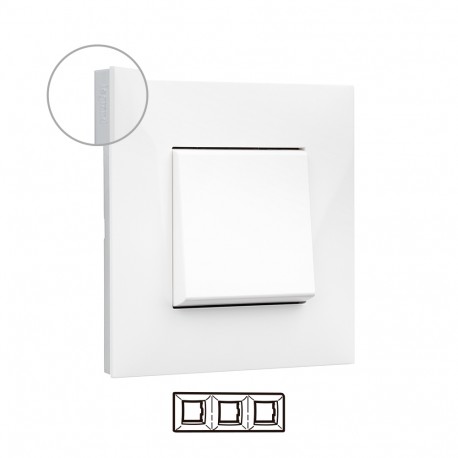 741013 LEGRAND VN-PLATE 3ELE WHITE/CHROME