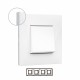 741014 LEGRAND VN-PLACA 4ELE BLANCO/CROMO