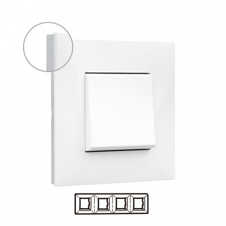 741014 LEGRAND VN-PLATTE 4ELE WEIß/CHROM