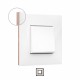741021 LEGRAND VN-PLACA 1ELE BLANCO/ORO ROSA