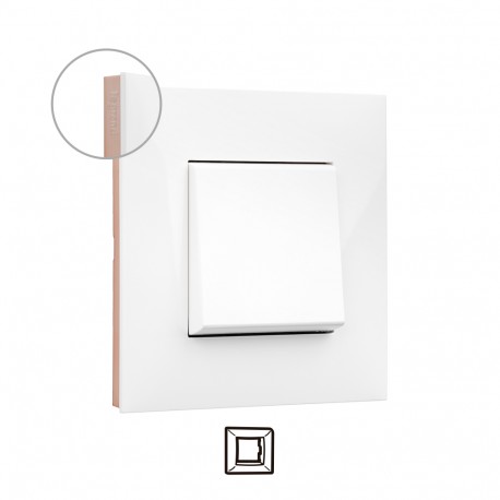 741021 LEGRAND VN-PLACA 1ELE BLANCO/ORO ROSA