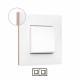 741022 LEGRAND VN-PLACA 2ELE BLANCO/ORO ROSA