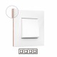 741024 LEGRAND VN-PLACA 4ELE BLANCO/ORO ROSA