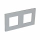 741032 LEGRAND VN-PLAQUE 2ELE ALUMINIUM