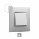 741041 LEGRAND VN-PLATE 1ELE ALUMINUM/CHROME