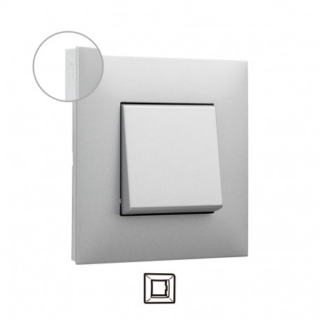 741041 LEGRAND VN-PIASTRA 1ELE ALLUMINIO/CROMO