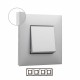 741044 LEGRAND VN-PIASTRA 4ELE ALLUMINIO/CROMO