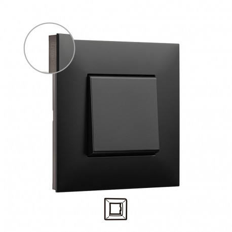 741061 LEGRAND VN-PLATE 1ELE DARK/CHROME