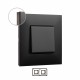 741062 LEGRAND VN-PLAQUE 2ELE FONCÉ/CHROME