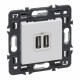 741231 LEGRAND VN-BASE 2XUSB TIPA 2,4 A BRANCO.