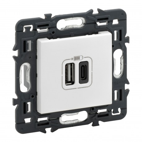 741232 LEGRAND VN-BASE 2XUSB TIPA+C 2.4 BIANCO
