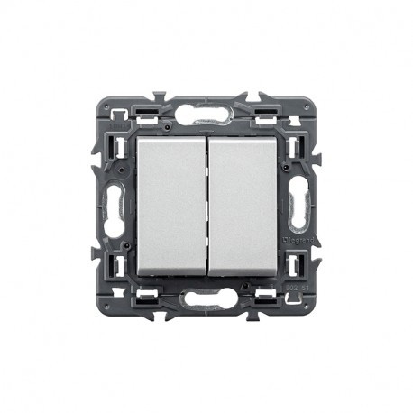 741357 LEGRAND VN-PULS INV.DOUBLE-1P 6A ALUM