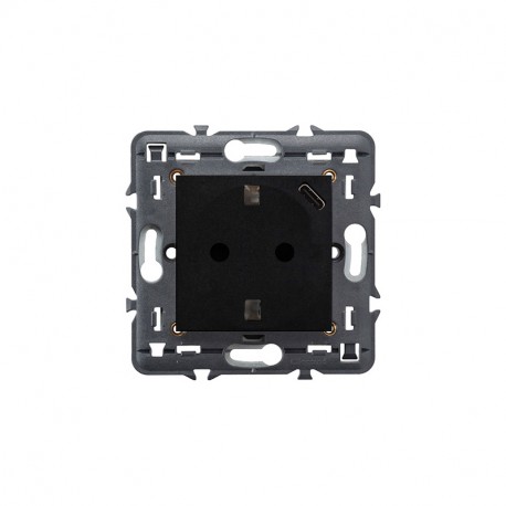 741434 LEGRAND VN-2P+T+USB TYPE-C SCURO