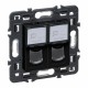741476 LEGRAND VN-BASE 2XRJ45 UTP CAT.6 DARK