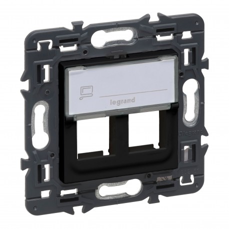 741478 LEGRAND VN-ADAPTER.2XRJ45 KEYSTONE FONCÉ