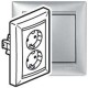 770127 LEGRAND VL-BASE MBLOC 2X2P+T TORN ALLUME