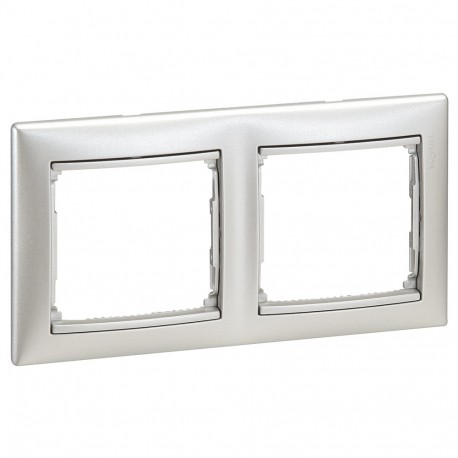 770152 LEGRAND VL-PLATTE 2ELE HOR ALUMINIUM