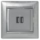 770270 LEGRAND VL-BASE USB A+A 2,4A/5V ALUM