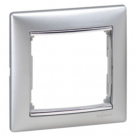 770351 LEGRAND VL-PLATE-1ELE ALU/SILVER