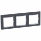 770393 LEGRAND VL-PLATTE 3ELE HOR SCHWARZ/SILBER