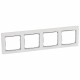 770494 LEGRAND VL-PLATE 4ELE HOR WHITE/SILVER