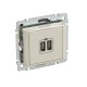 774170 LEGRAND ВЛ-БАЗА USB А+2.4 А/5В МАРФ