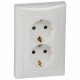 774427 LEGRAND VL-BASE MBLOC 2X2P+T TORN BRANCO.
