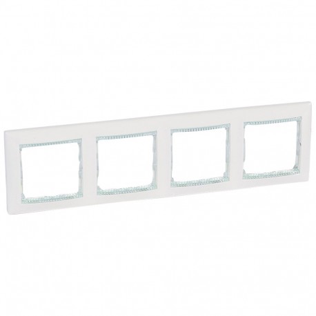 774464 LEGRAND VL-PLACA 4ELE HOR BRANCA/VIDRO