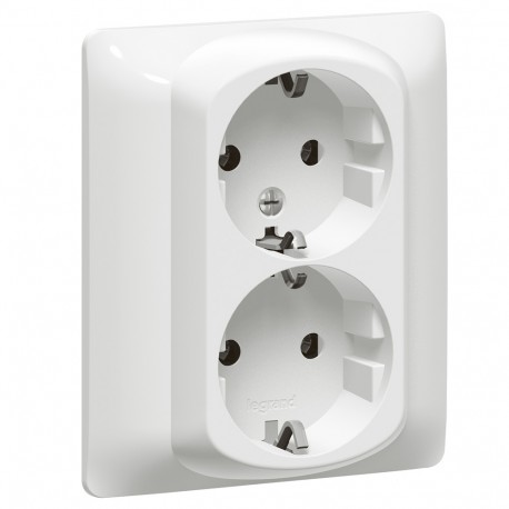 771031 LEGRAND GL-BASE MBLOC 2x2P+T AUTO WHITE