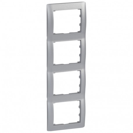 771308 LEGRAND GL-PLACA 4ELE VER ALUMINIO